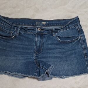 Old Navy Blue Jean Shorts with Frayed Hem
